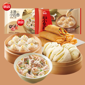思念早餐组合 灌汤 花卷 云吞1490g