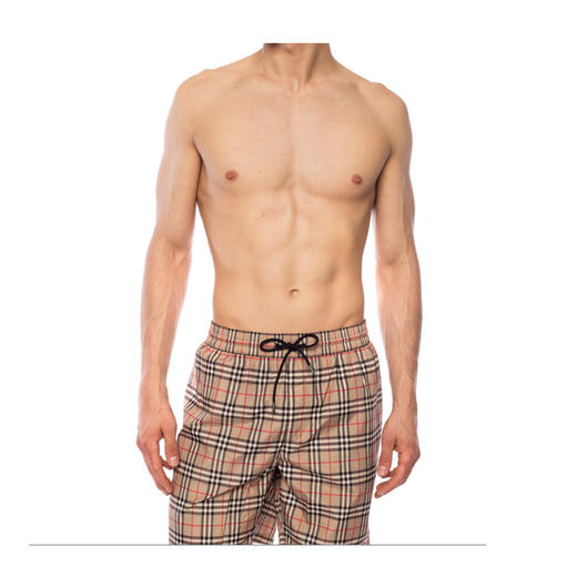 【一】BURBERRY 巴宝莉 男士小码格纹抽绳泳裤 8017295 A7028 商品图1