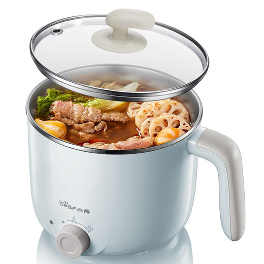 小熊（Bear）电煮锅小电锅电火锅多功能迷你电热锅宿舍锅1.2L DRG-C12R5 商品图4