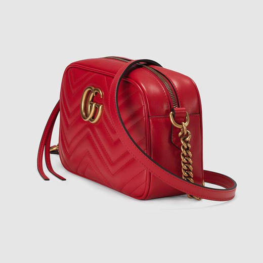 GUCCI 古驰 GG Marmont系列小号绗缝肩背包 447632 DTD1T 6433 商品图1