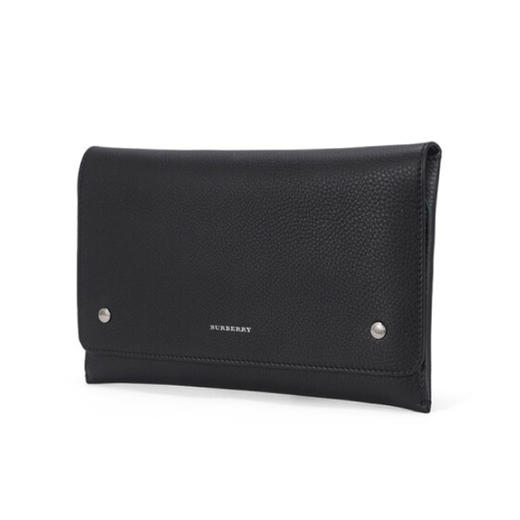 BURBERRY 巴宝莉 女包 女士双色皮革腕式手拿包 黑色 4075098 00100 商品图1