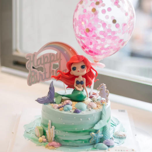 【美人鱼公主】-女孩生日蛋糕/儿童蛋糕 商品图3