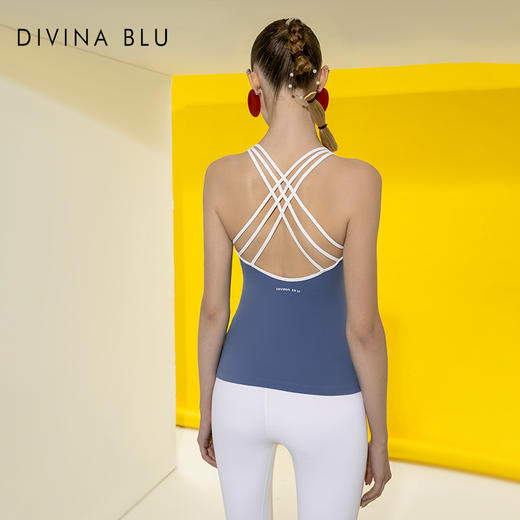 迪唯纳瑜伽知性吊带背心【伦敦裸感背心06】 商品图1