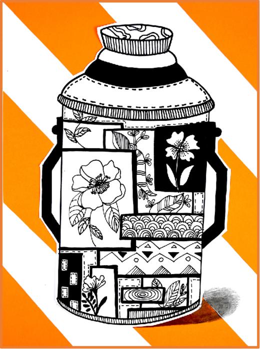 《老物件—暖水壶》线描【自动发货：下单后，点击手机短信中收到的链接，即可获取文件下载的链接；如有任何问题，可添加客服微信hm33268获得帮助】 商品图0