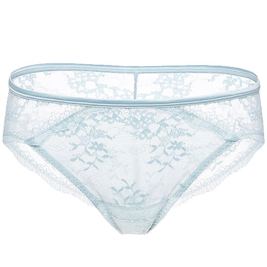HSIA遐性感蕾丝内裤女纯棉底裆结婚婚纱款舒适透气无痕中腰平角裤 商品图5