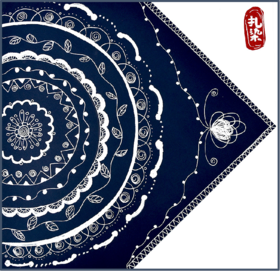 《邂逅扎染 布里生“花”》线描/非遗【自动发货：下单后，点击手机短信中收到的链接，即可获取文件下载的链接；如有任何问题，可添加客服微信hm33268获得帮助】