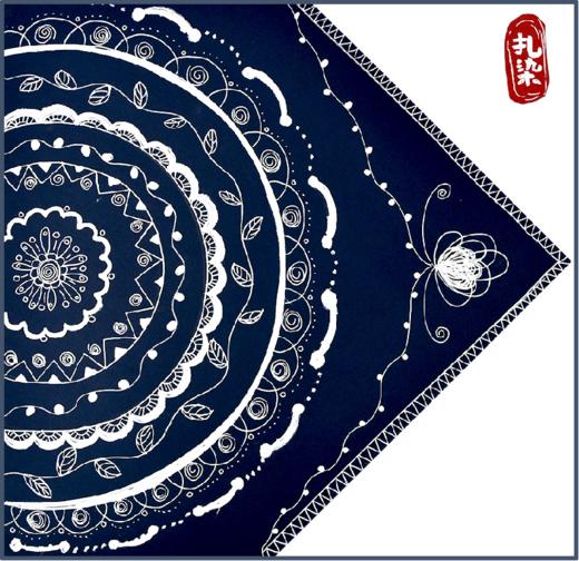 《邂逅扎染 布里生“花”》线描/非遗【自动发货：下单后，点击手机短信中收到的链接，即可获取文件下载的链接；如有任何问题，可添加客服微信hm33268获得帮助】 商品图0