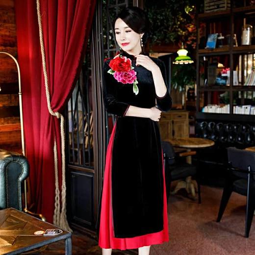 春夏新款长款改良版奥黛旗袍 商品图0