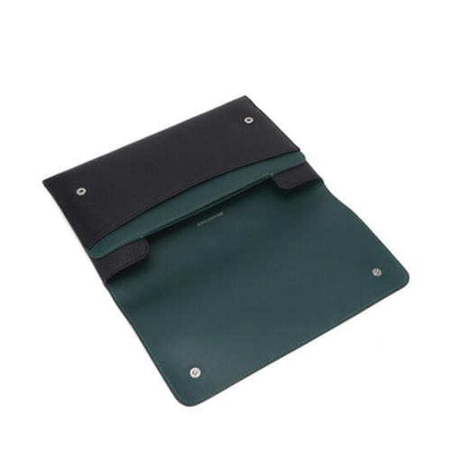 BURBERRY 巴宝莉 女包 女士双色皮革腕式手拿包 黑色 4075098 00100 商品图3