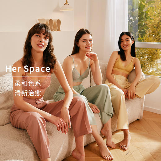 HSIA遐无钢圈内衣女三角杯法式bralette中小胸薄款全蕾丝性感文胸her space 商品图4