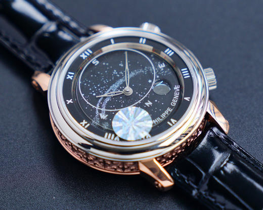 PP百达翡丽‮空星版级升‬5102天月款‮内日‬瓦苍‮列系穹‬你可想象‮空星把‬佩戴在腕上吗？ 商品图4