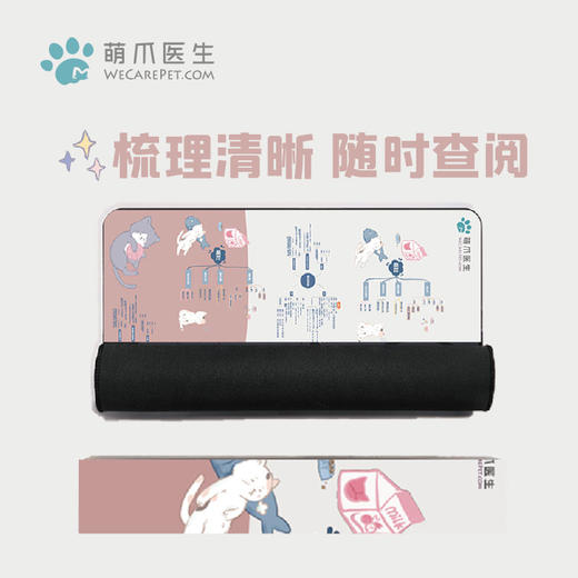 【养宠攻略鼠标垫 | 预售】20个猫狗常见症状 家庭急救自诊实用导图 超大号 萌爪原创周边 商品图3