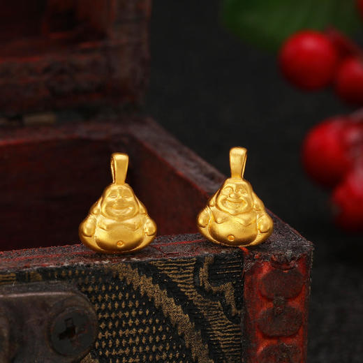 金六福荣耀黄金项链丨三生有杏丘比特之翼珍珠吊坠999足金项链 商品图2