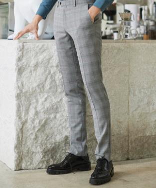 贝纳川高端西裤男高级感垂感商务春季修身裤子100026031118 商品图1