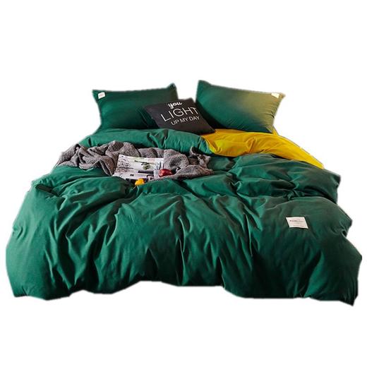 日式素色四件套床单被套棉三件套床上用品简约风床笠款 商品图4