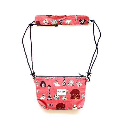 HUJI祤集pieton斜挎包插画动物图书馆 商品图0