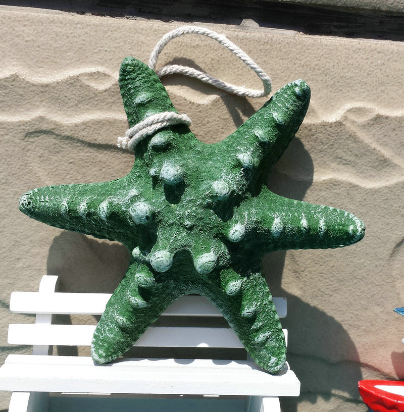 家居装饰树脂海星海洋风格13公分六角仿真海星家居鱼缸装饰拍摄道具