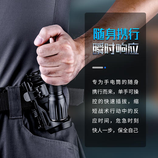 纳丽德（NEXTORCH）V51战术快拔电筒套360度旋转可锁定腰部便携通用夹 商品图1