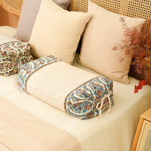 莫代尔调节枕全填充荞麦壳枕头成人中式护颈调节枕 商品图0