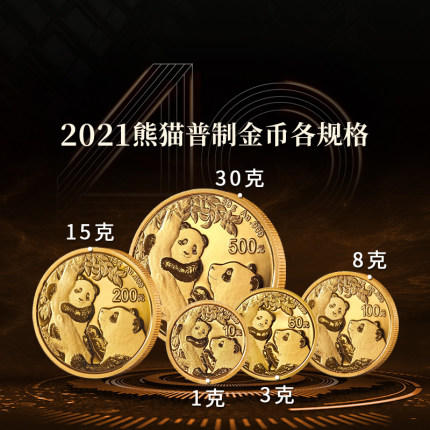 预定！中国熊猫1克金币 999纯金！年份随机，正品保真！ 商品图0