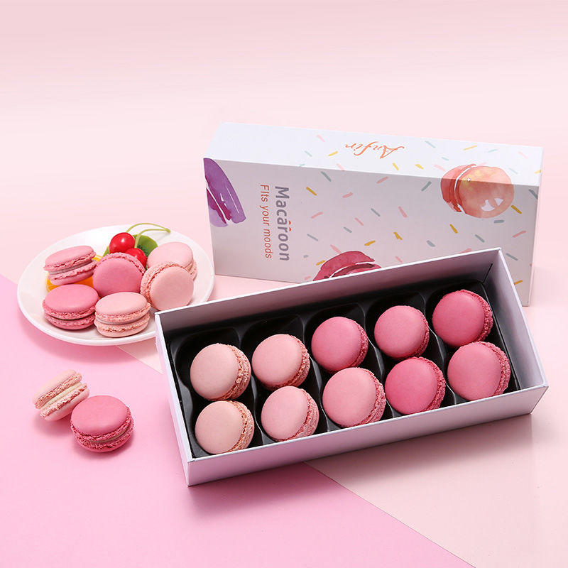 马卡龙甜点36粒渐变粉色正宗手工网红零食少女心送闺蜜送女友礼物