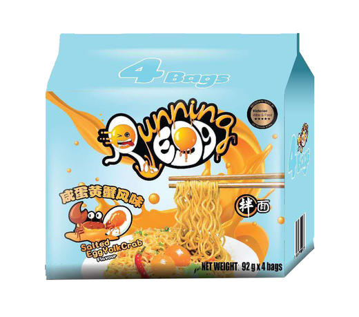 【奔跑吧蛋蛋方便面92g*4袋】running egg咸蛋黄拌面 商品图6