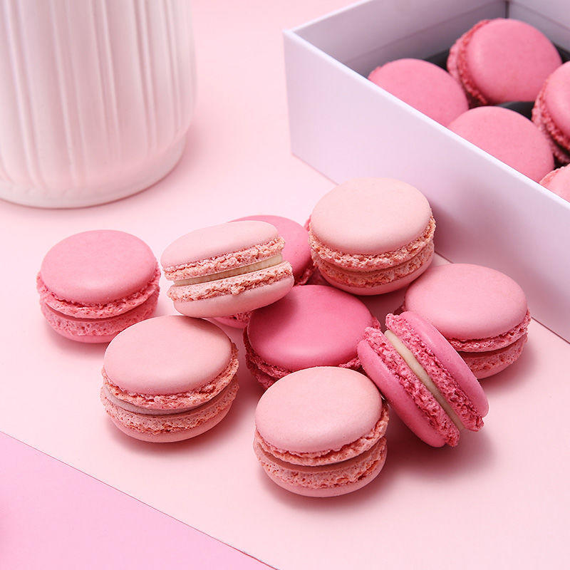 马卡龙甜点36粒渐变粉色正宗手工网红零食少女心送闺蜜送女友礼物