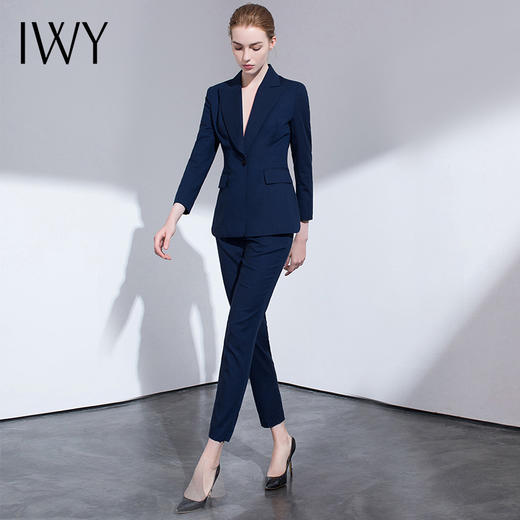 IWY/时尚休闲套装女西装商务正装修身韩版外套名媛气质职业装cp357 商品图1