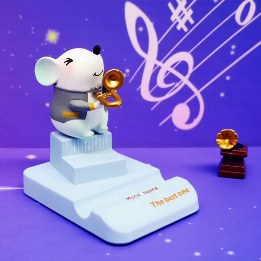 巧克力熊鼠壹不二手机座盲盒MS-3123玩具礼物潮流桌面摆件手办 商品图2