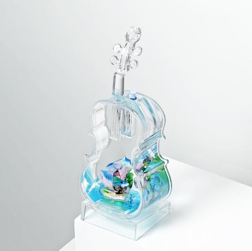 【家居摆件】*时尚地中海风情大提琴海洋动物摆件 蓝色油滴学生小礼物闪光摆件 商品图2