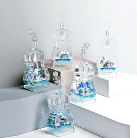 【家居摆件】*时尚地中海风情大提琴海洋动物摆件 蓝色油滴学生小礼物闪光摆件