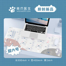 【养宠攻略鼠标垫 | 预售】20个猫狗常见症状 家庭急救自诊实用导图 超大号 萌爪原创周边