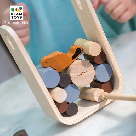 【PlanToys】泰国木质原装进口玩具益智桌游亲子游戏 4627海狸抽抽乐 商品图2