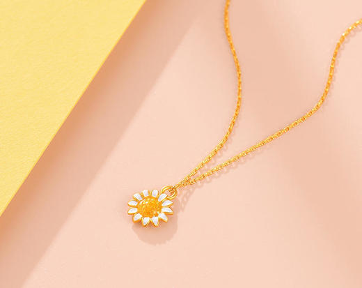 金六福荣耀黄金项链丨三生有杏丘比特之翼珍珠吊坠999足金项链 商品图7