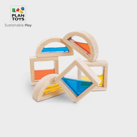 【Plan Toys】进口几何立体形状创意搭建益智类积木魔方 5523水魔方 商品图0