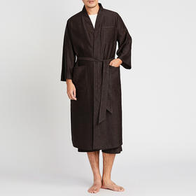 TANGY Collection/天意精品2021年春夏新品男士真丝素绉缎睡袍