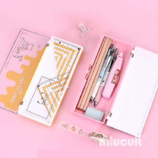 日本KAMIO限定双层文具盒史努比星之卡比大容量卡通笔盒学生款 商品图3