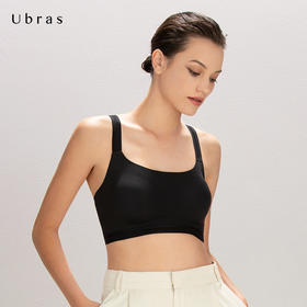 Ubras丝滑无痕织带背心式文胸内衣款 聚拢透气无钢圈胸罩
