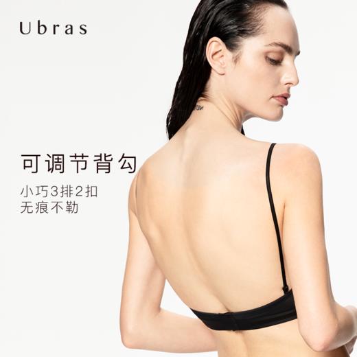 UbrasU型露背轻薄文胸网纱透气内衣女无钢圈小胸聚拢女士胸罩 商品图3