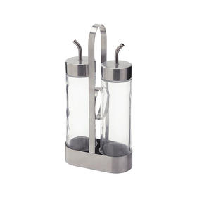 IKEA 宜家 ÖRTFYLLD 约特菲德 油/醋瓶 玻璃 不锈钢