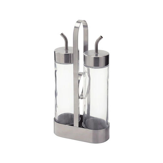 IKEA 宜家 ÖRTFYLLD 约特菲德 油/醋瓶 玻璃 不锈钢 商品图0