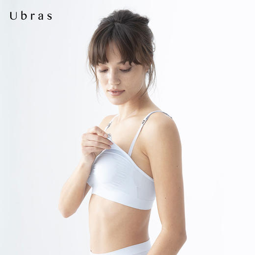 Ubras莫代尔搭扣哺乳文胸秋款背心式内衣女收副乳聚拢新 商品图2