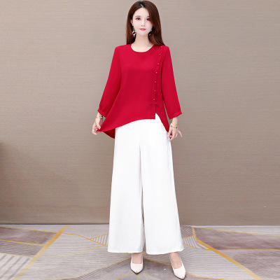 WE- KED-981958 天丝棉时尚显瘦两件套女2021春季新款套装 商品图2