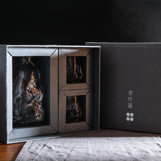 酒器套装礼盒 一壶两杯 传承匠人手作 每一只都是独一无二的 东方美学传承 还可以做花器 家居饰品 无铅玻璃|百里居 商品图5