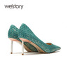 westory高跟鞋女2021年新款春季新款尖头高跟鞋W21AE52601 商品缩略图3