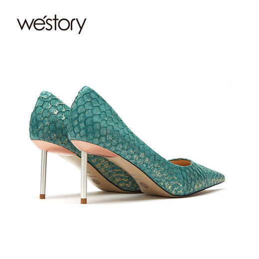 westory高跟鞋女2021年新款春季新款尖头高跟鞋W21AE52601 商品图3