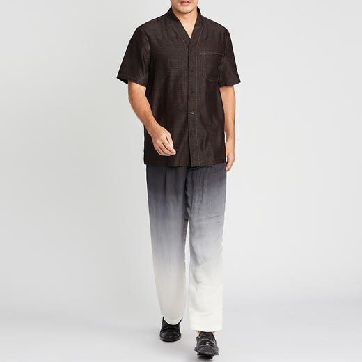 TANGY Collection/天意精品2021年春夏新品男士丝麻吊染直筒裤 商品图1