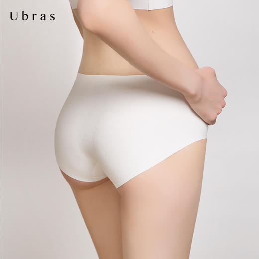 Ubras通勤系列无痕内裤透气莫代尔无痕三角裤女纯棉底裆中腰底裤 商品图2