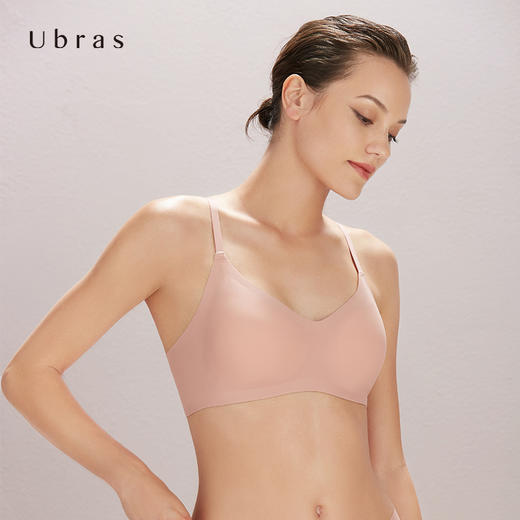 Ubras光面隐形背勾文胸无痕内衣美背舒适女无钢圈胸罩 商品图0