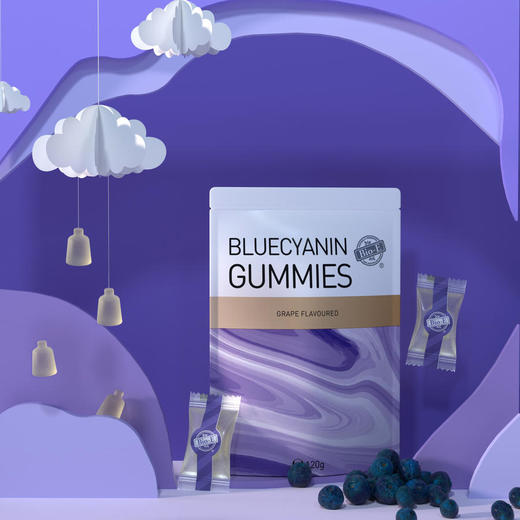 【bio-e】澳洲bio-e胶原蛋白软糖花胶花青素益生菌睡眠益生菌花胶蔓越莓水果软糖120g 商品图3